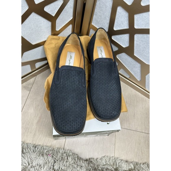 Mezlan Loafer Slip On Casual Dress Shoes Men Sz 10 Perforated Suede Leather main image 8